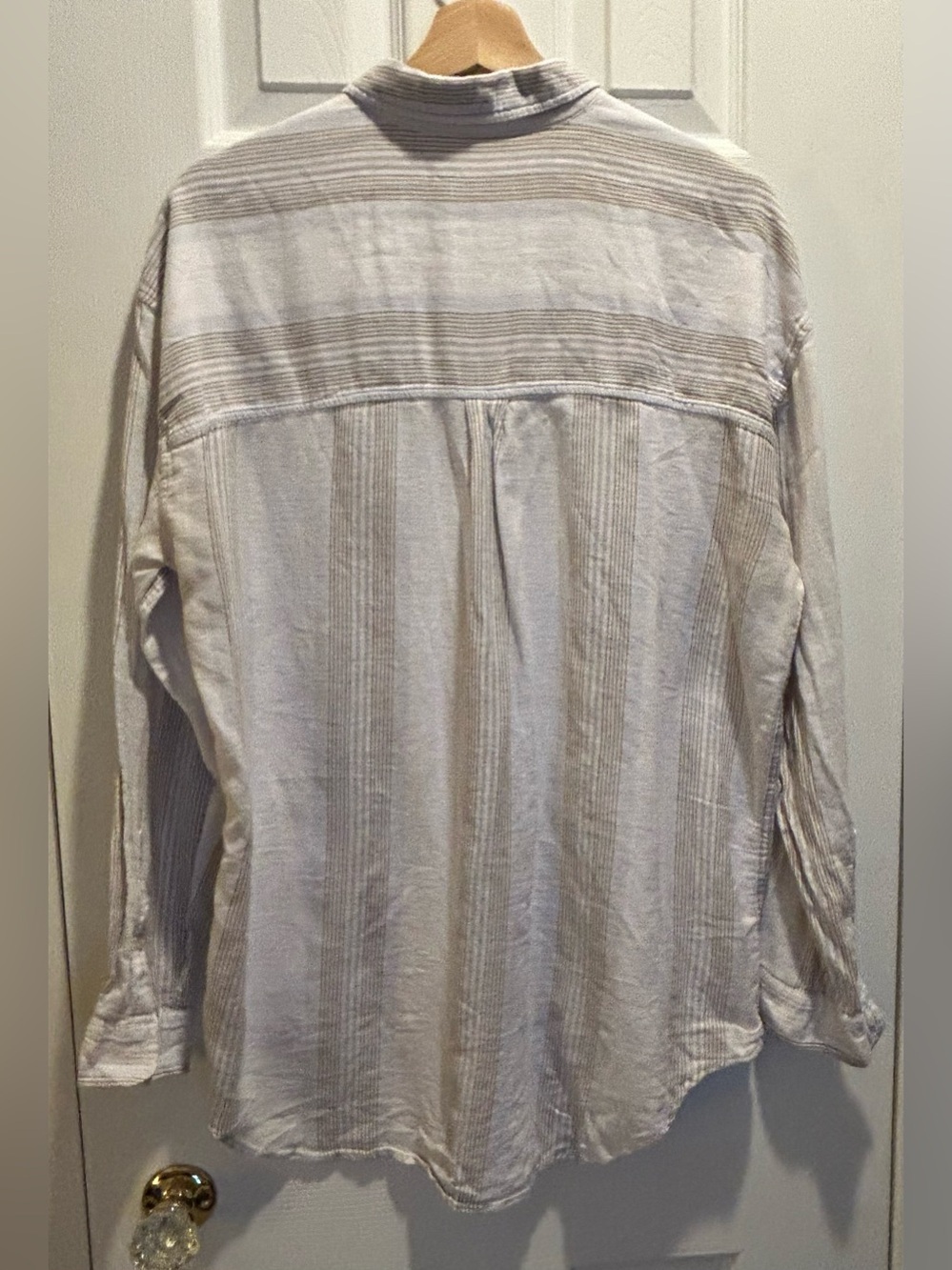 Community by Aritzia (discontinued) Cotton/linen blend striped shirt - size XL - Picture 7 of 16